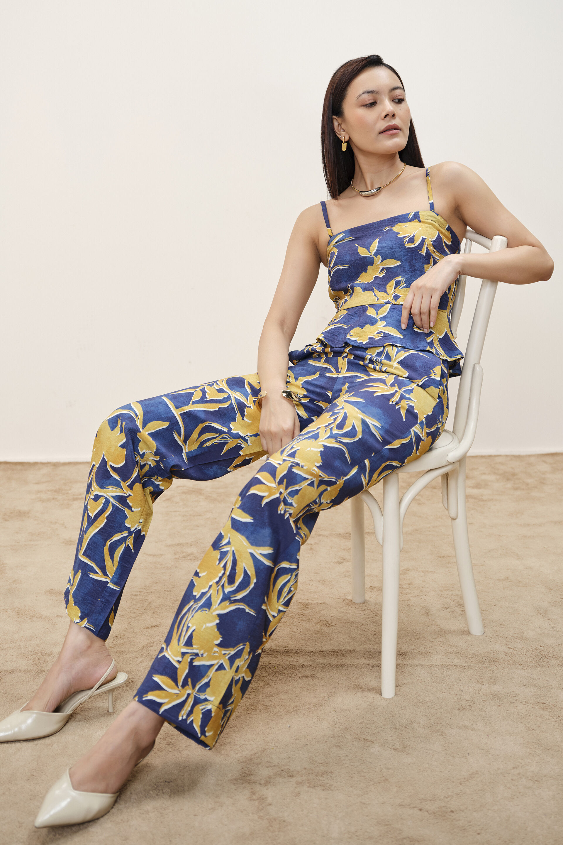 Merle Abstract Print Co-ords, Navy Blue, image 4